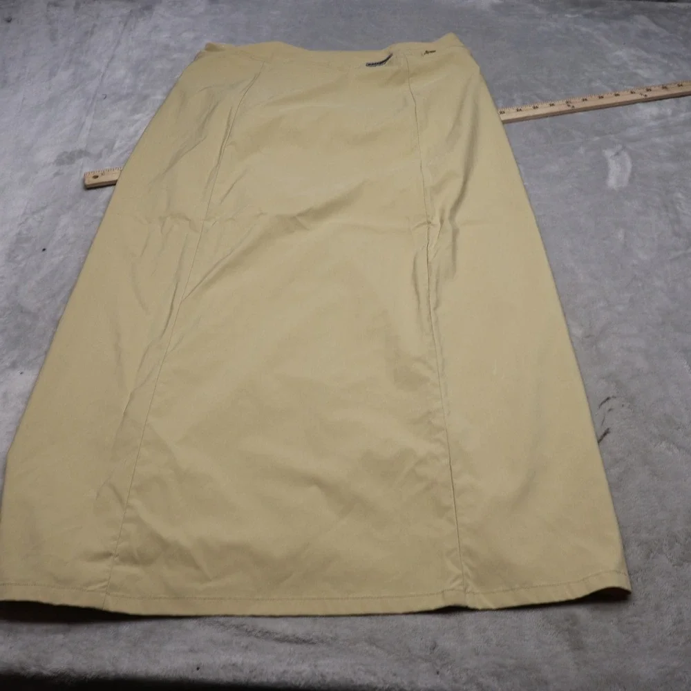 Patagonia Skirt Womens 12 Beige Continental Long Lightweight Maxi Back Slit